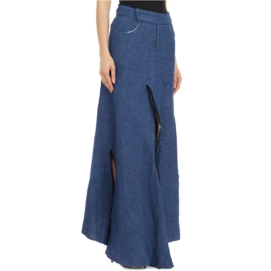 ALESSANDRA MARCHI GONNA LUNGA IN LINO