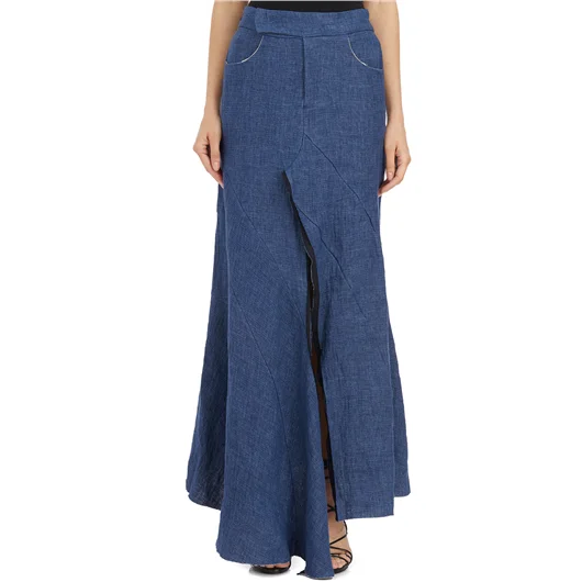 ALESSANDRA MARCHI GONNA LUNGA IN LINO