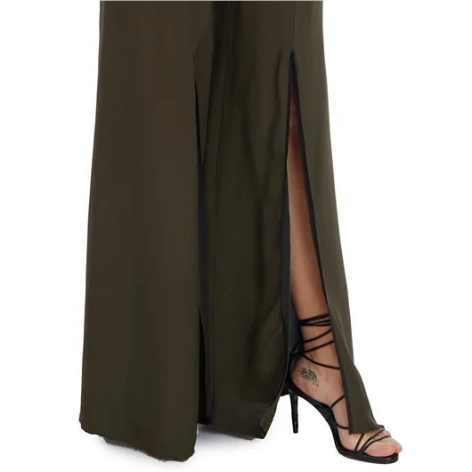 ALESSANDRA MARCHI PANTALONE AMPIO CON SPACCHI