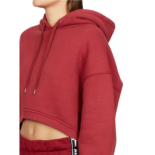 ALEXANDER WANG FELPA IN COTONE CORTA CON CAPPUCCIO