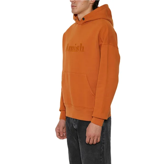 AMISH FELPA IN COTONE CON CAPPUCCIO