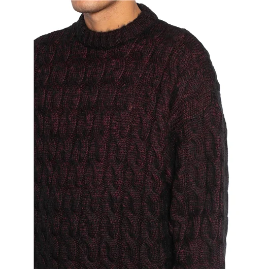 AMISH MAGLIA GIROCOLLO IN ALPACA E LANA