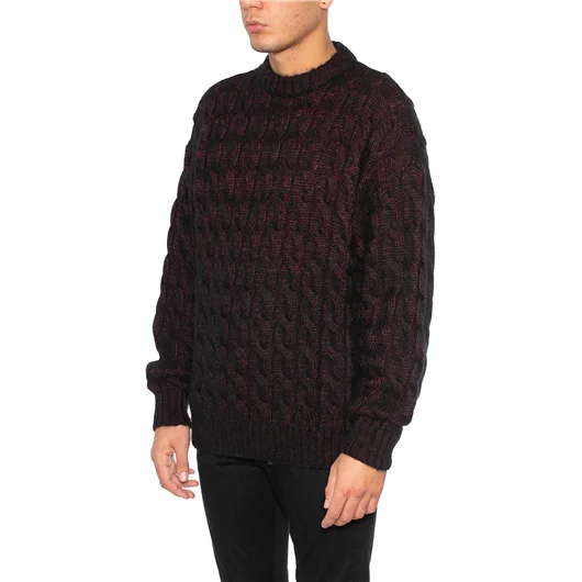 AMISH MAGLIA GIROCOLLO IN ALPACA E LANA