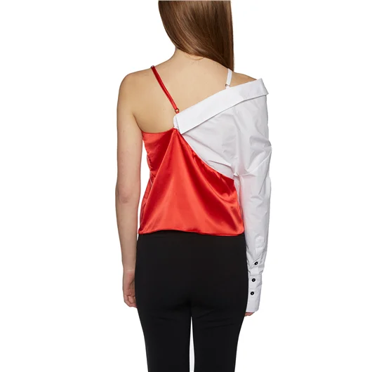 ANDREA YA'AQOV CAMICIA MONOMANICA IN COTONE E SETA