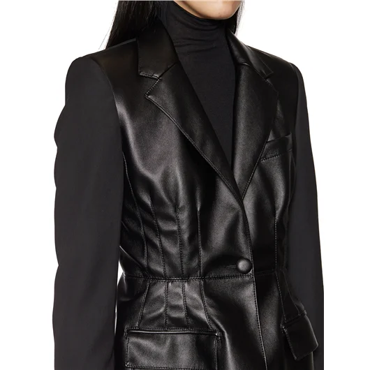 ANDREA YA'AQOV GIACCA IN ECOPELLE E LANA VERGINE