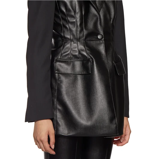 ANDREA YA'AQOV GIACCA IN ECOPELLE E LANA VERGINE