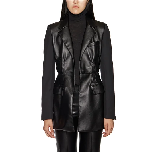 ANDREA YA'AQOV GIACCA IN ECOPELLE E LANA VERGINE