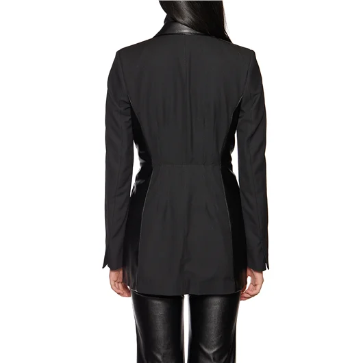 ANDREA YA'AQOV GIACCA IN ECOPELLE E LANA VERGINE