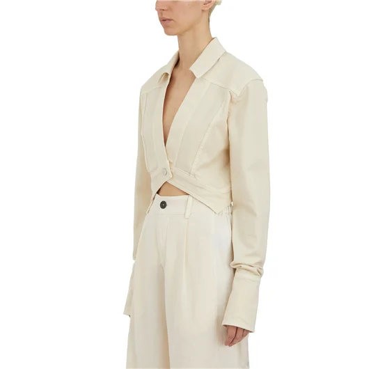 ANDREA YA'AQOV GIUBBINO CROPPED IN DENIM