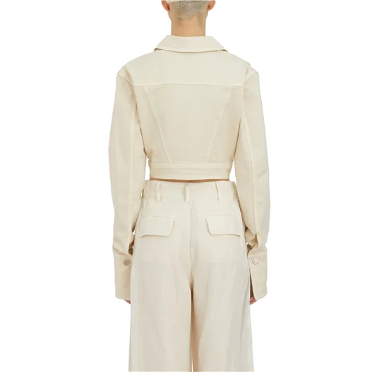 ANDREA YA'AQOV GIUBBINO CROPPED IN DENIM