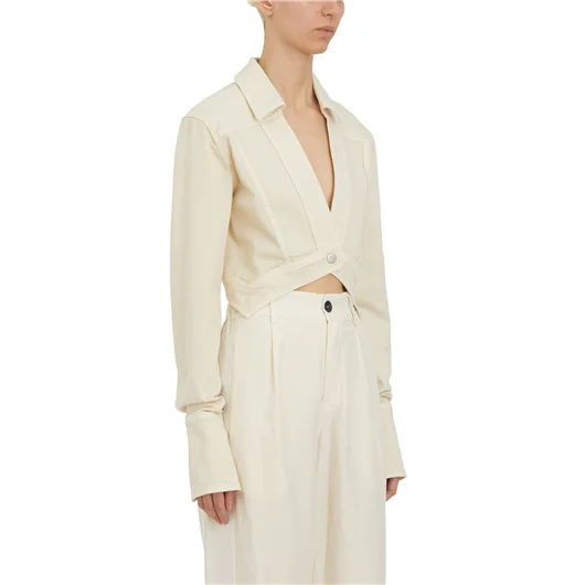 ANDREA YA'AQOV GIUBBINO CROPPED IN DENIM