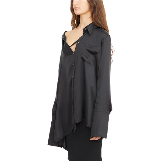 ANN DEMEULEMEESTER CAMICIA JOTIE IN SATIN