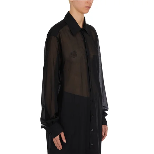 ANN DEMEULEMEESTER CAMICIA LUNGA IN COTONE GABI