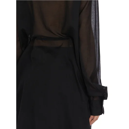 ANN DEMEULEMEESTER CAMICIA LUNGA IN COTONE GABI