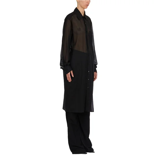 ANN DEMEULEMEESTER CAMICIA LUNGA IN COTONE GABI