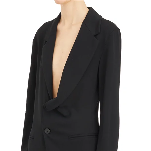 ANN DEMEULEMEESTER GIACCA ASIMMETRICA NOVA LIGHT