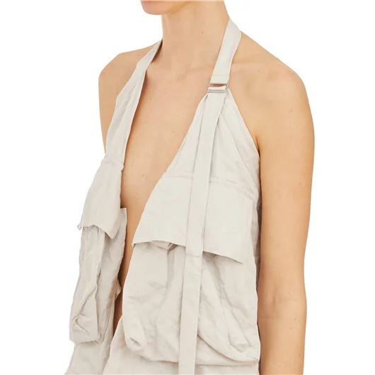 ANN DEMEULEMEESTER GILET CARGO IN COTONE