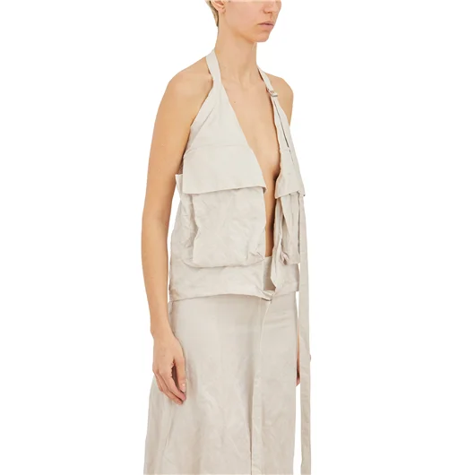 ANN DEMEULEMEESTER GILET CARGO IN COTONE