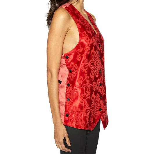 ANN DEMEULEMEESTER GILET IN SETA JACQUARD