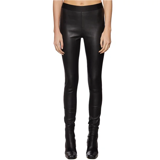 ANN DEMEULEMEESTER LEGGINS IN PELLE STRETCH