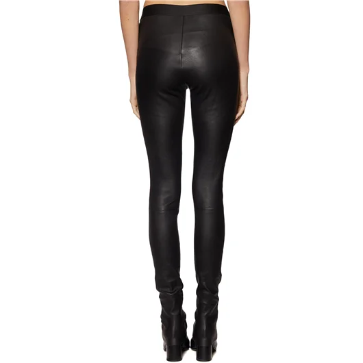 ANN DEMEULEMEESTER LEGGINS IN PELLE STRETCH