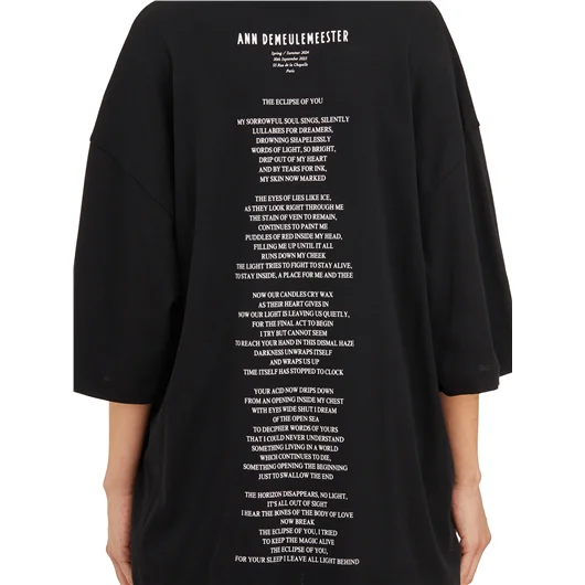 ANN DEMEULEMEESTER T-SHIRT OVERSIZE LOVE POEM