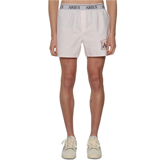 ARIES BERMUDA LOGO IN COTONE