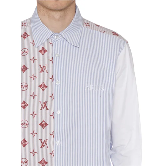 ARIES CAMICIA PATCHWORK IN COTONE