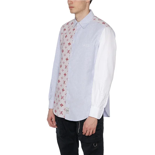 ARIES CAMICIA PATCHWORK IN COTONE