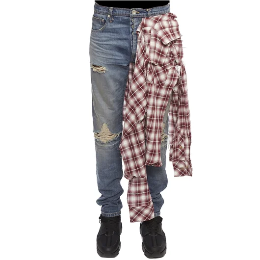 BEN TAVERNITI UNRAVEL JEANS CON CAMICIA