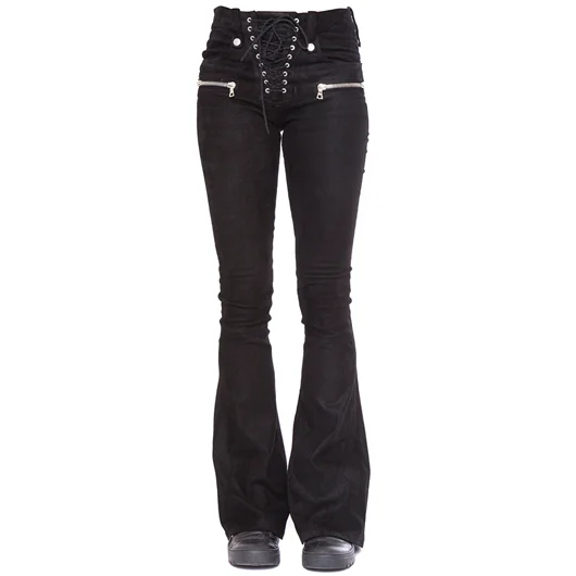 BEN TAVERNITI UNRAVEL PANTALONE FLARED IN SUEDE