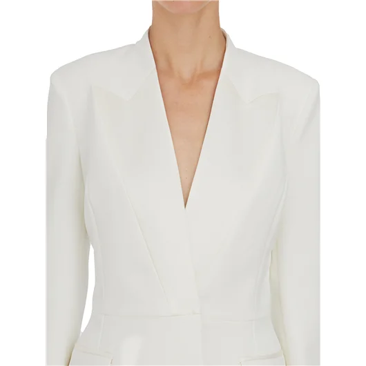 ELISABETTA FRANCHI BLAZER DOPPIO PETTO CON REVER IN RASO