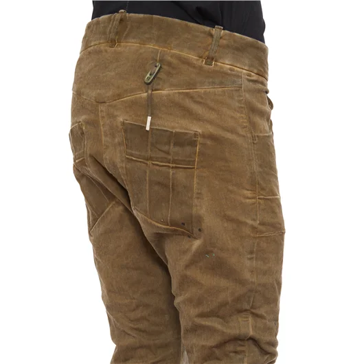 BORIS BIDJAN SABERI PANTALONE IN COTONE SPALMATO