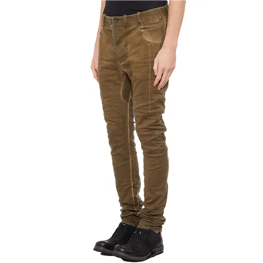 BORIS BIDJAN SABERI PANTALONE IN COTONE SPALMATO