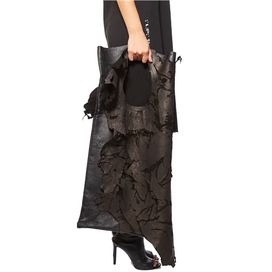 CLAUDIO CUTULI BORSA ZAINO IN NAPPA E PELLE LACERATA