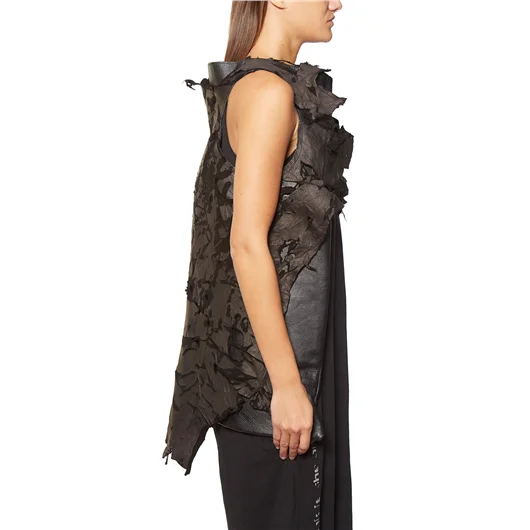 CLAUDIO CUTULI BORSA ZAINO IN NAPPA E PELLE LACERATA