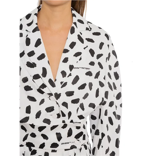 OFF-WHITE CO VIRGIL ABLOH CAMICIA WHITE PUFFY ALL OVER