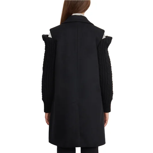 COMME DES GARCONS NOIR CAPPOTTO CON MANICHE IN MAGLIA