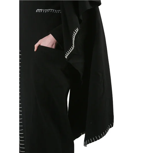 YOHJI YAMAMOTO CAPPOTTO LUNGO IN LANA CON IMPUNTURE