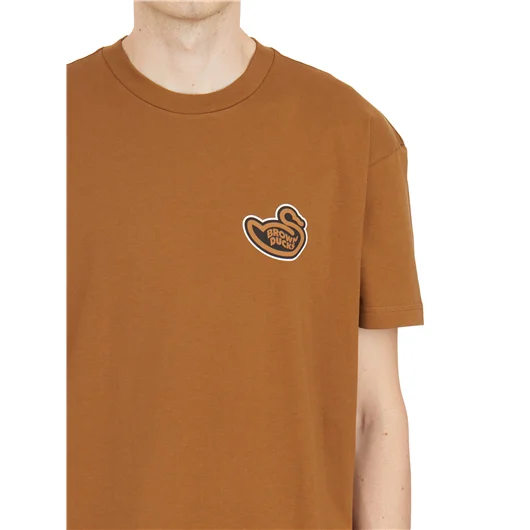 CARHARTT WIP T-SHIRT BROWN DUCKS IN COTONE