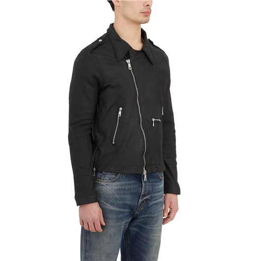 GIORGIO BRATO CHIODO IN PELLE D'AGNELLO SMERIGLIATO