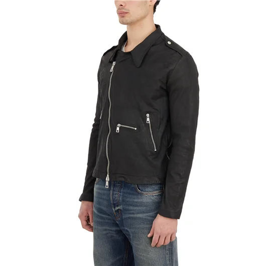 GIORGIO BRATO CHIODO IN PELLE D'AGNELLO SMERIGLIATO