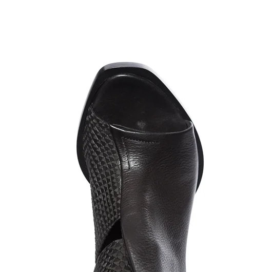 CINZIA ARAIA STIVALETTO APERTO IN PELLE