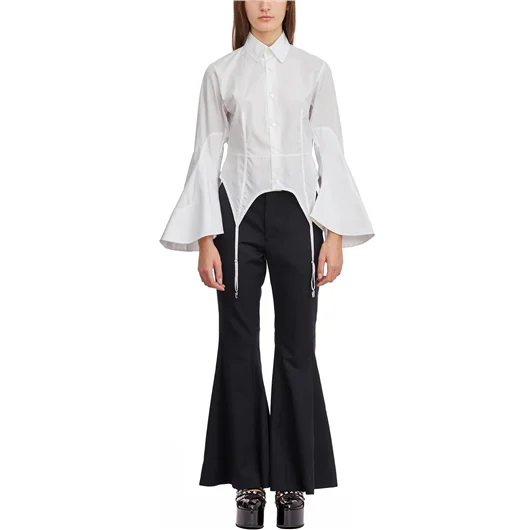 COMME DES GARCONS NOIR PANTALONE IN LANA BOOTCUT