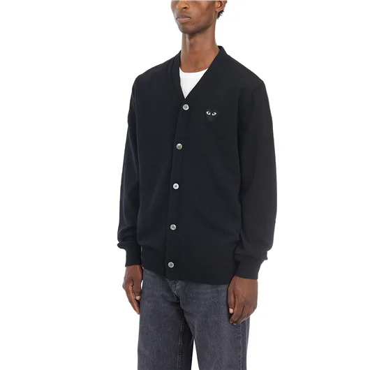 COMME DES GARCONS PLAY CARDIGAN SCOLLO A V LOGO