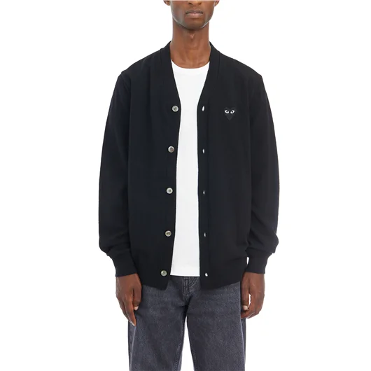 COMME DES GARCONS PLAY CARDIGAN SCOLLO A V LOGO