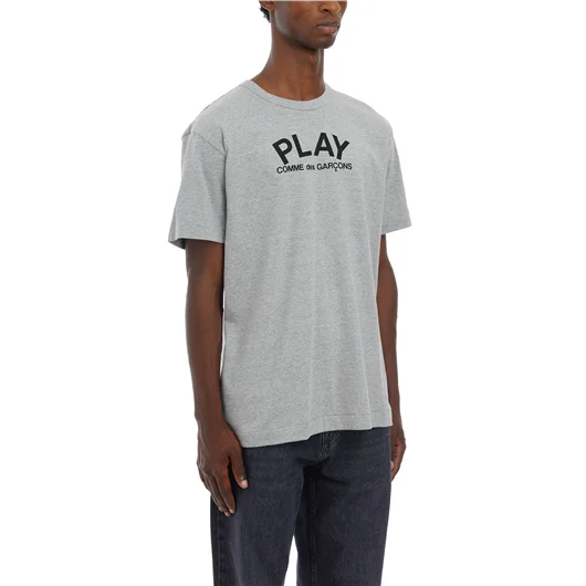 COMME DES GARCONS PLAY T-SHIRT LOGO IN COTONE