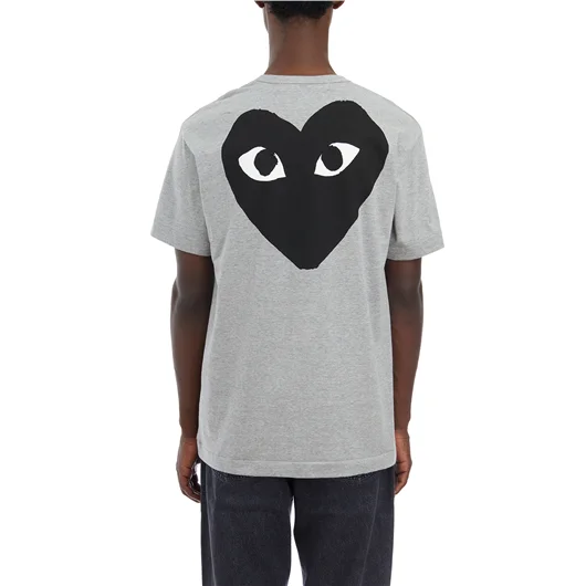 COMME DES GARCONS PLAY T-SHIRT LOGO IN COTONE