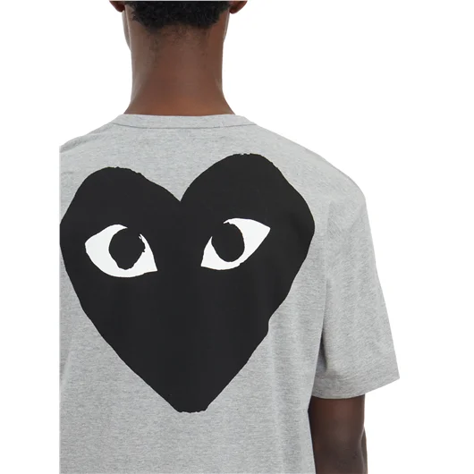 COMME DES GARCONS PLAY T-SHIRT LOGO IN COTONE