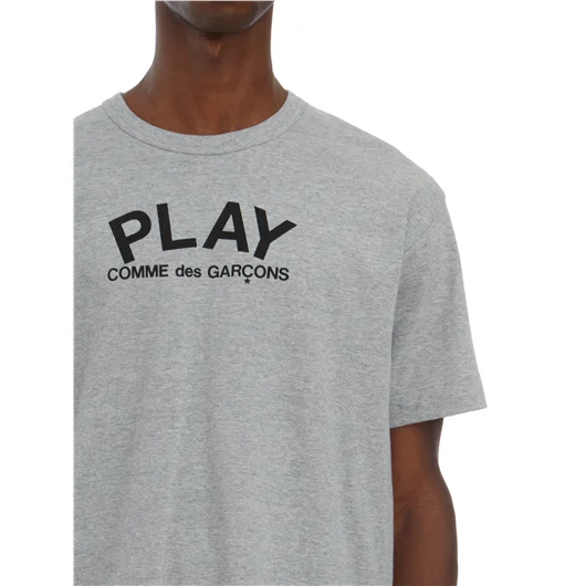 COMME DES GARCONS PLAY T-SHIRT LOGO IN COTONE